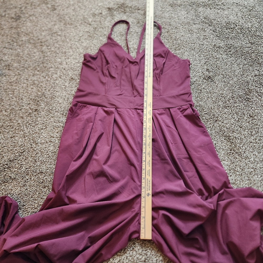 Halara Breezeful Backless Wide Leg Quick Dry Resort Slip Jumpsuit Size Large - Picture 8 of 9